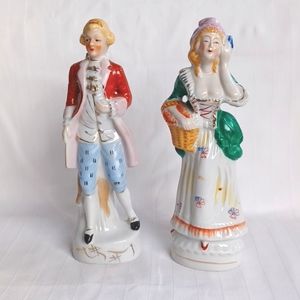 Vintage Made In Japan Ceramic Figurines - Set of 2